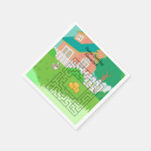 Serviette En Papier Papier d'anniversaire lapin et foin Maze (Coin)