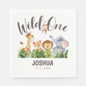 Serviette En Papier Papier d'anniversaire personnalisé (Devant)