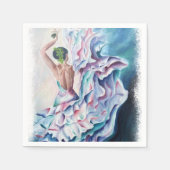 SERVIETTE EN PAPIER PAPIER DANSER FLAMENCO NAPKINS (Devant)