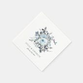 Serviette En Papier Papier d'aquarelle bleu bleu foncé (Coin)