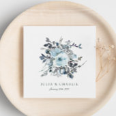 Serviette En Papier Papier d'aquarelle bleu bleu foncé