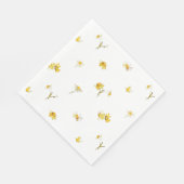 Serviette En Papier Papier d'aquarelle florale Napkin (Coin)