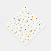 Serviette En Papier Papier d'aquarelle florale Napkin (Coin)