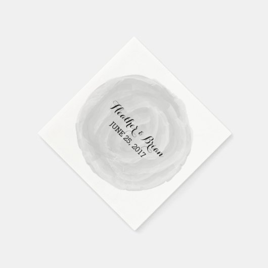 Serviette En Papier Papier d'aquarelle gris rond (Coin)