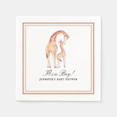 Serviette En Papier Papier d'aquarelle Safari Giraffe (Devant)