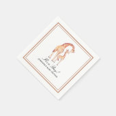 Serviette En Papier Papier d'aquarelle Safari Giraffe (Coin)