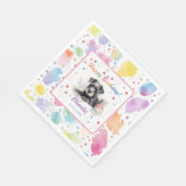 Serviette En Papier Papier d'aquarelle Schnauzer miniature (Coin)