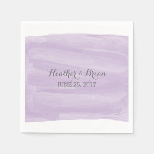 Serviette En Papier Papier d'aquarelle violet (Devant)