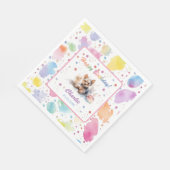 Serviette En Papier Papier d'aquarelle Yorkshire Terrier (Coin)