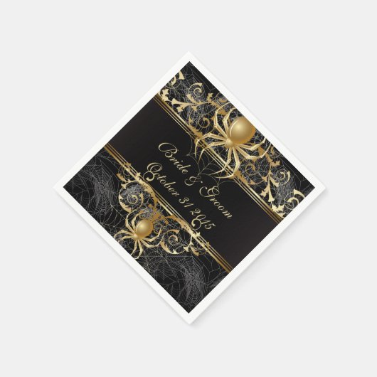 Serviette En Papier Papier d'araignée dorée (Coin)