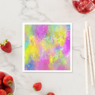 Serviette En Papier Papier d'art Abstrait coloré serviettes