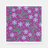 Serviette En Papier Papier d'art floral violet serviettes (Devant)