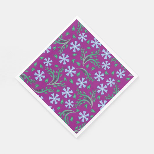Serviette En Papier Papier d'art floral violet serviettes (Coin)