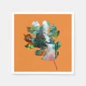 Serviette En Papier Papier d'automne (Devant)