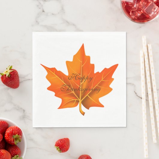 Serviette En Papier Papier d'automne Thanksgiving (En situation)