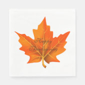 Serviette En Papier Papier d'automne Thanksgiving (Devant)