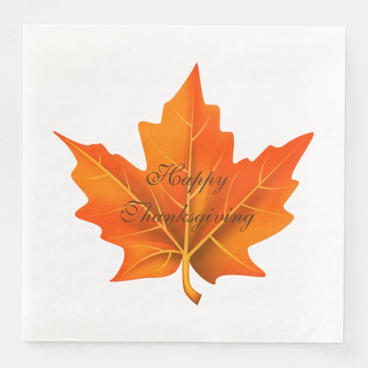 Serviette En Papier Papier d'automne Thanksgiving (Devant)