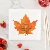 Serviette En Papier Papier d'automne Thanksgiving (En situation)