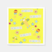 Serviette En Papier Papier d'avion jaune bébé serviettes (Devant)