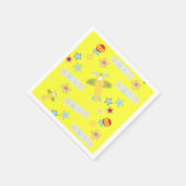 Serviette En Papier Papier d'avion jaune bébé serviettes (Coin)