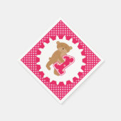 Serviette En Papier Papier de 1er anniversaire de l'ours Brown (Coin)