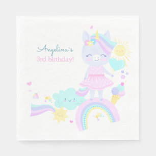 Serviette En Papier Papier de 3e anniversaire Napkin.