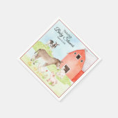 Serviette En Papier Papier de Baby shower animal de ferme (Coin)