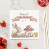 Serviette En Papier Papier de Baby shower de lapin rustique (En situation)