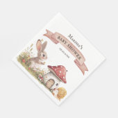 Serviette En Papier Papier de Baby shower de lapin rustique (Coin)