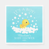 Serviette En Papier Papier de Baby shower en caoutchouc (Devant)