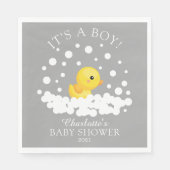 Serviette En Papier Papier de Baby shower en caoutchouc (Devant)