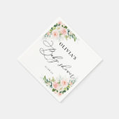 Serviette En Papier Papier de Baby shower Ethereal Blush Pink Roses (Coin)