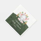 Serviette En Papier Papier de Baby shower Jungle Elephant (Coin)