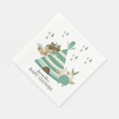 Serviette En Papier Papier de Baby shower pour animaux de forêt tribau (Coin)