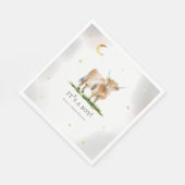 Serviette En Papier Papier de Baby shower pour vache Highland (Coin)