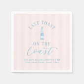 Serviette En Papier Papier de Bachelorette moderne côtier serviettes (Devant)