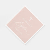 Serviette En Papier Papier de Baptême de fille rose Dusty (Coin)