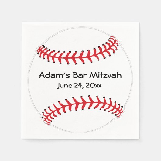 Serviette En Papier Papier de base-ball (Devant)