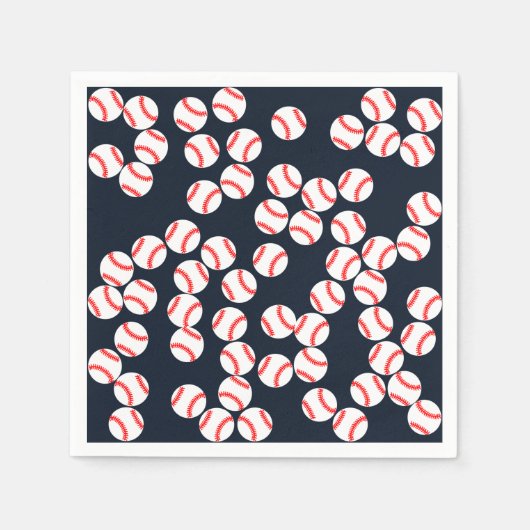 Serviette En Papier Papier de baseball Napkin (Devant)