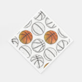 Serviette En Papier Papier de basket-ball aquarelle (Coin)
