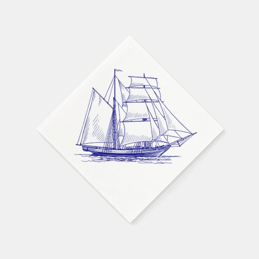 Serviette En Papier Papier de bateau Maritimer (Coin)