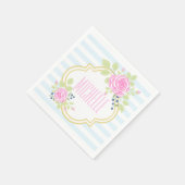 Serviette En Papier Papier de bleuet Rose (Coin)