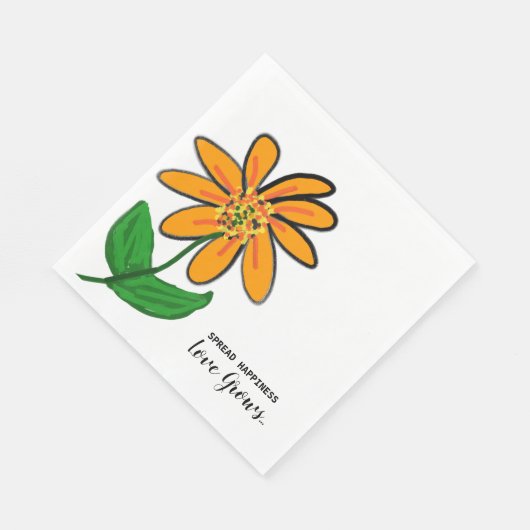 Serviette En Papier Papier de Bonheur Orange (Coin)