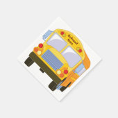 Serviette En Papier Papier de bus de l'école jaune (Coin)