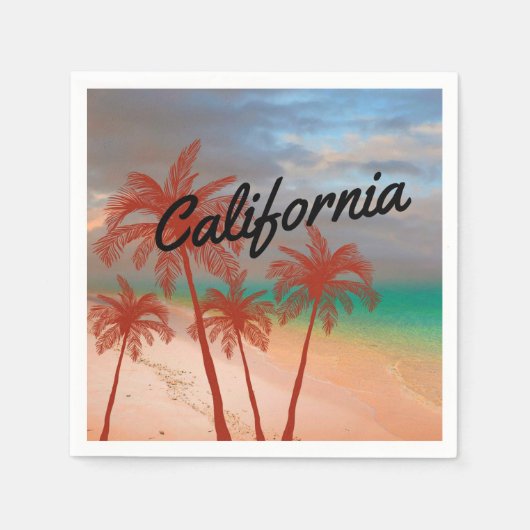 Serviette En Papier Papier de Californie Napkin (Devant)