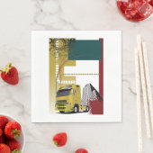 Serviette En Papier Papier de camion urbain (En situation)