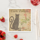 Serviette En Papier Papier de carte postale français Napkin (En situation)
