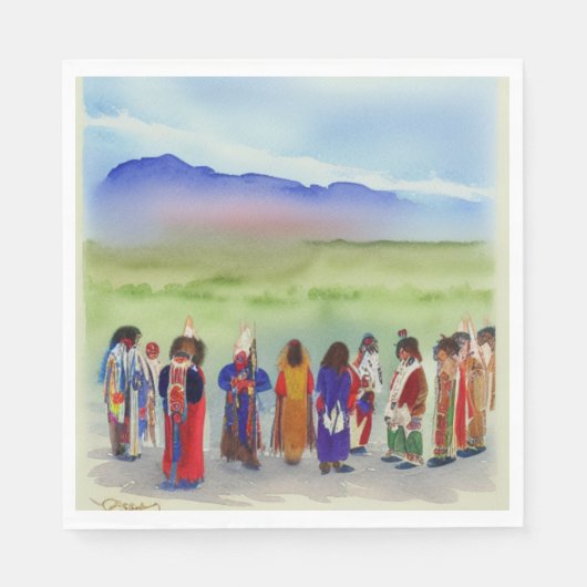 Serviette En Papier Papier de célébration amérindienne (Devant)