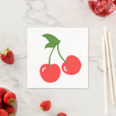 Serviette En Papier Papier de cerises mignonnes (En situation)