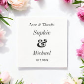 Serviette En Papier Papier de chambre Mariage blanc noir Napkin